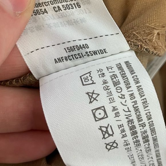 Abercrombie & Fitch Curve Love 27 4 Tan Vegan Leather Pants 90s Straight Ultra - Picture 7 of 10